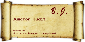 Buschor Judit névjegykártya